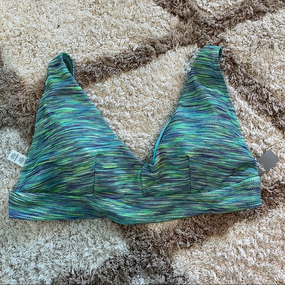 Green and Blue Aerie Swimsuit Top - Picture 1 of 3